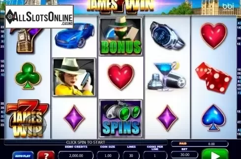 Screen8. James Win from Microgaming