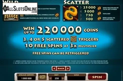 Screen3. Jason And The Golden Fleece from Microgaming