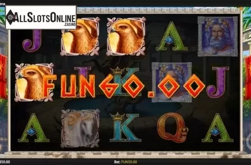 Win Screen. Jewel of Athena from 1X2gaming