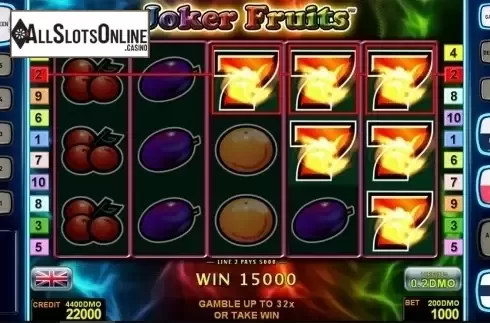 Game workflow . Joker Fruits Deluxe from Novomatic