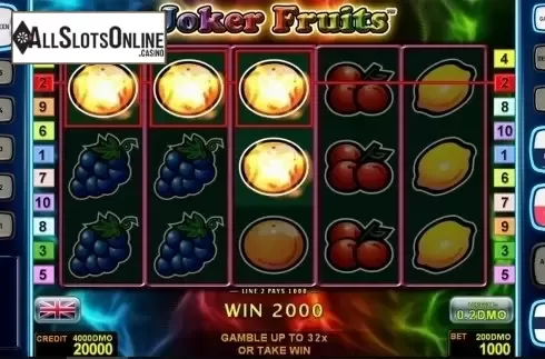 Game workflow 3. Joker Fruits Deluxe from Novomatic