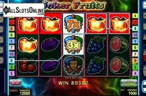 Game workflow 2. Joker Fruits Deluxe from Novomatic