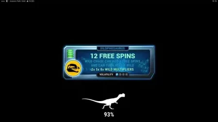 Jurassic Park Gold slot screenshot 4