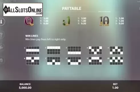 PayLines Screen