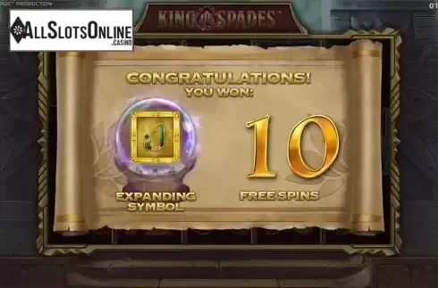 Free Spins Win Screen