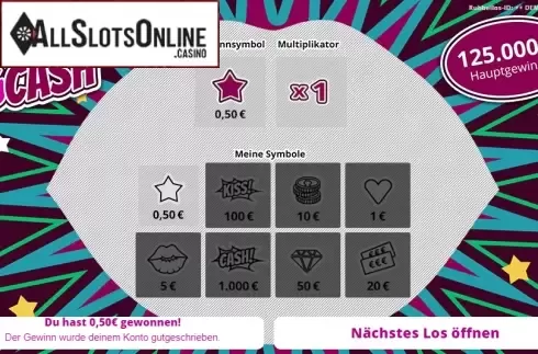 Win screen 1. Kiss & Cash from Gluck Games