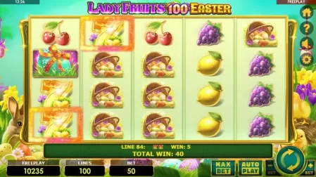 Lady Fruits 100 Easter slot screenshot 4
