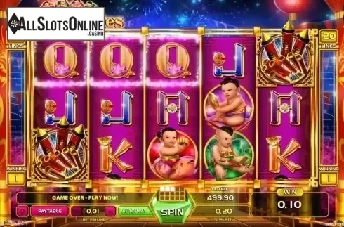 Win screen. Lucky Babies from GameArt