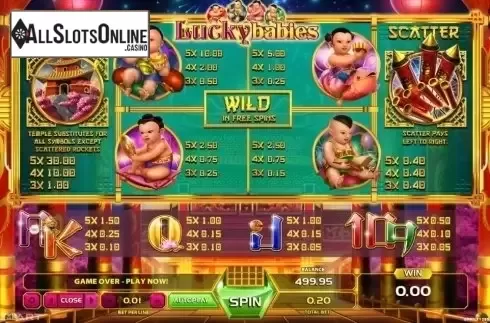 Paytable 1. Lucky Babies from GameArt