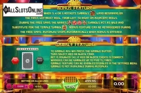 Paytable 2. Lucky Babies from GameArt