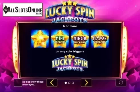 Start Screen. Lucky Spin Jackpots from Greentube