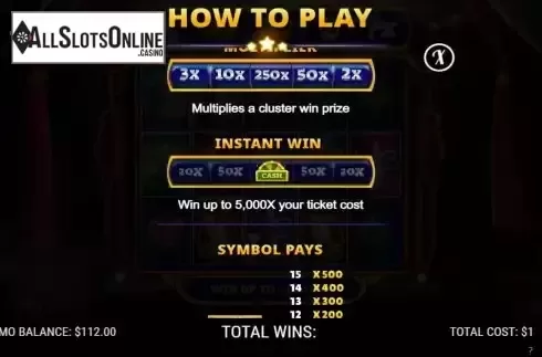 Instant win screen