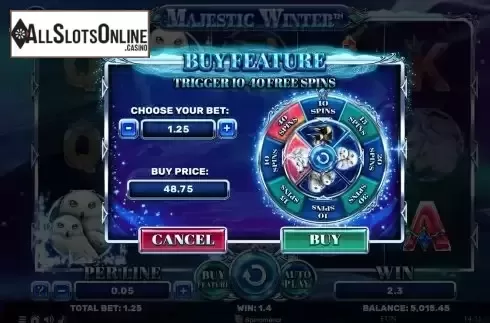 Buy Feature screen