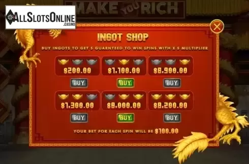 Buy Spin screen