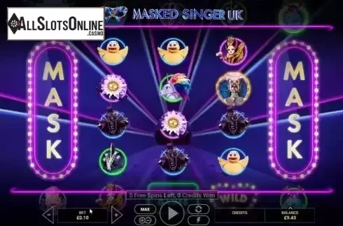 Free Spins Gameplay Screen