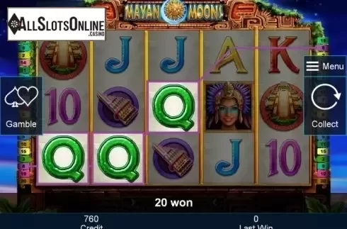 Win. Mayan Moons from Greentube