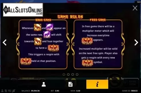 Features screen