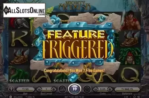 Free Spins Win Screen
