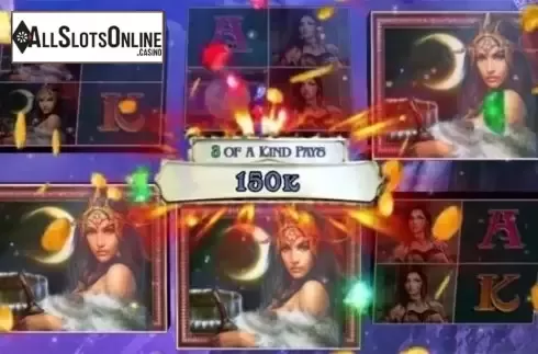 3 of a kind win screen. Moon Warriors Celestial Treasures from High 5 Games