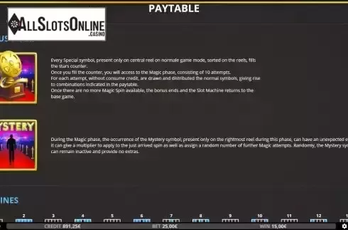 Features screen