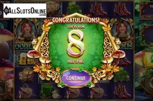 Free Spins Win Screen