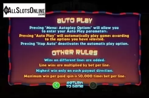 Rules. Popinata from RTG