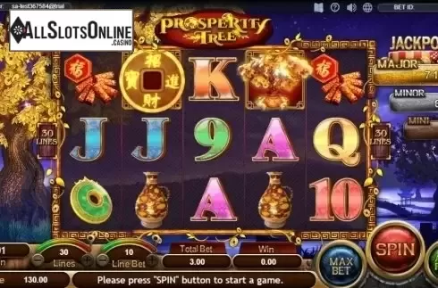 Reel Screen. Prosperity Tree from SimplePlay