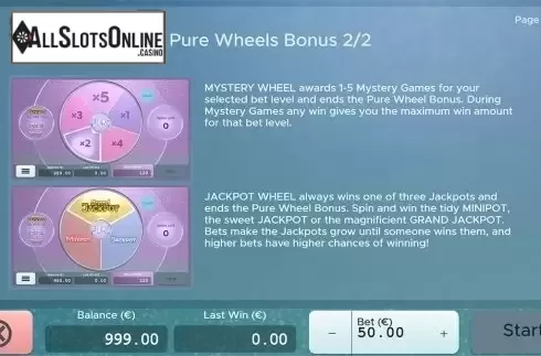 Paytable 2. Pure from Air Dice
