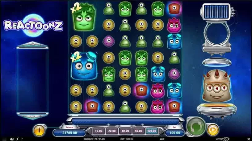 Reactoonz slot screenshot 2