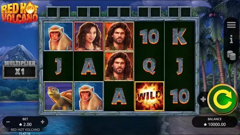 Red Hot Volcano slot screenshot 1