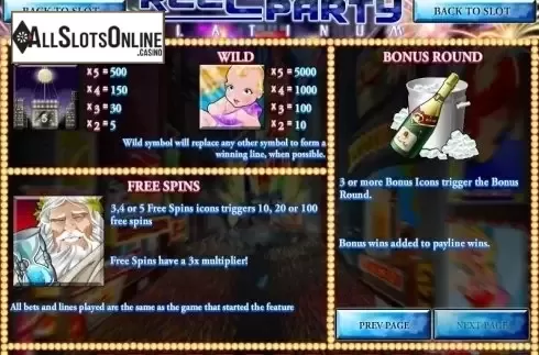 Screen3. Reel Party Platinum from Rival Gaming