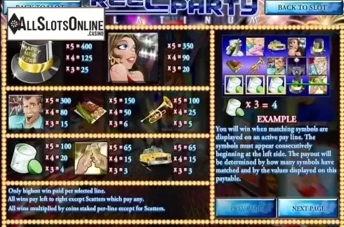 Screen2. Reel Party Platinum from Rival Gaming