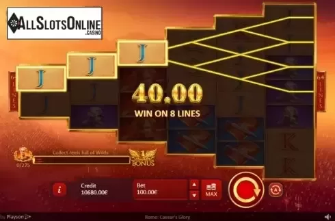 Win Screen 2. Rome: Caesars Glory from Playson
