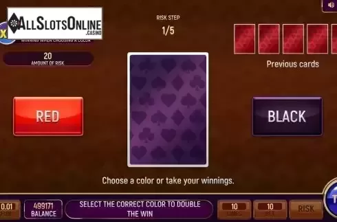 Gamble / Risk Game screen