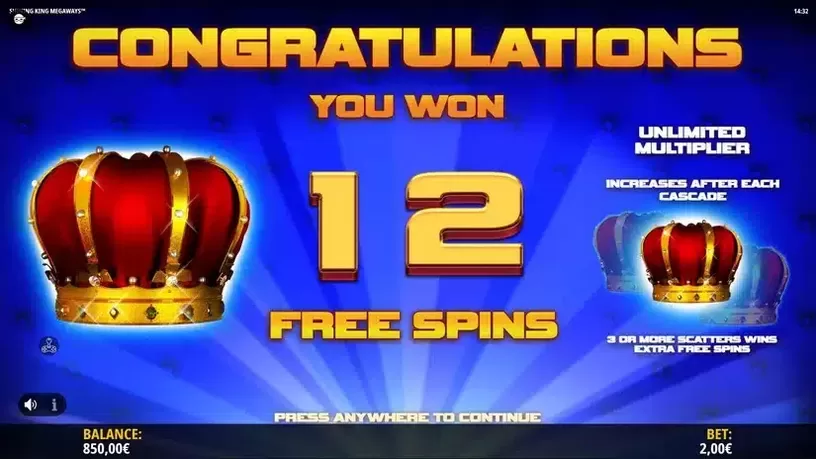 Shining King Megaways slot screenshot 3