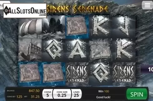 Win Screen 2. Sirens Serenade from Saucify