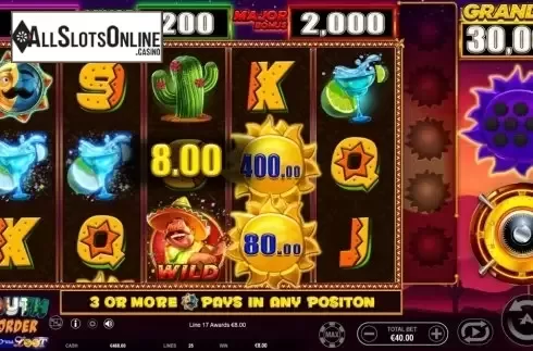 Win Screen . South of the Border from Ainsworth