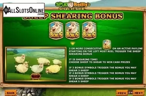 Bonus Game. Spud OReillys Crops of Gold from Playtech