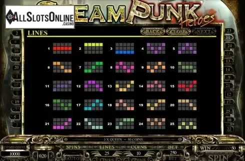 Screen6. Steam Punk Heroes from Microgaming