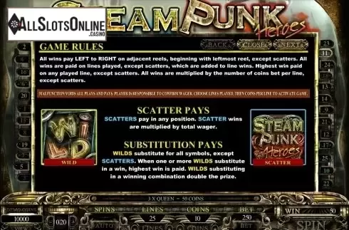 Screen2. Steam Punk Heroes from Microgaming