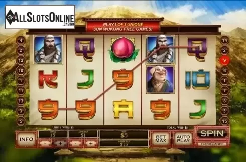 Win screen. Sun Wukong from Playtech