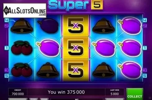 Screen2. Super 5 (Green Tube) from Greentube