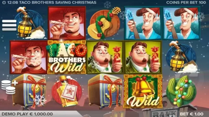 Taco Brothers Saving Christmas slot screenshot 1