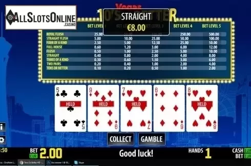 Game workflow 3. Tens Or Better HD from World Match