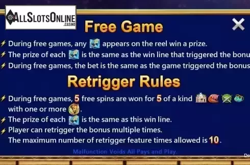 Free Game screen