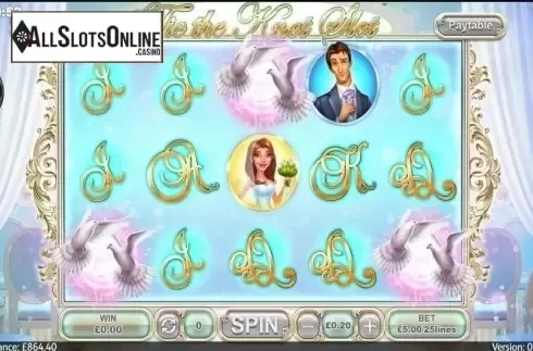 Bonus game win screen. Tie the Knot from GECO Gaming