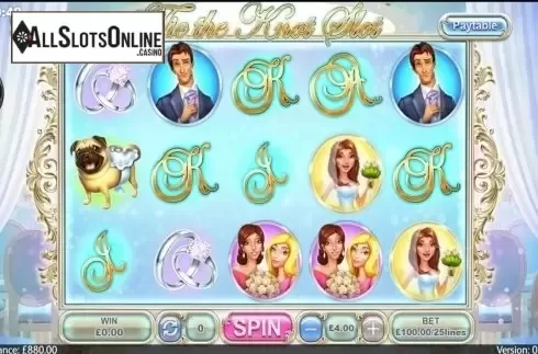 Reels screen. Tie the Knot from GECO Gaming