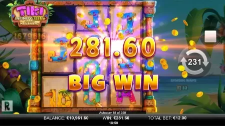 Tiki Infinity Reels Megaways slot screenshot 3