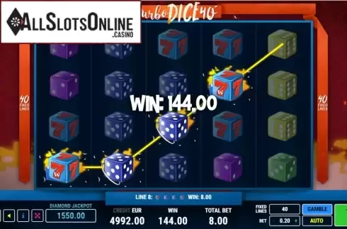 Win Screen 1. Turbo Dice 40 from Fazi