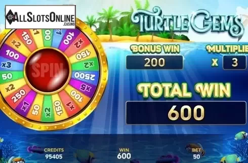 Bonus Wheel. Turtle Gems from Playlogics